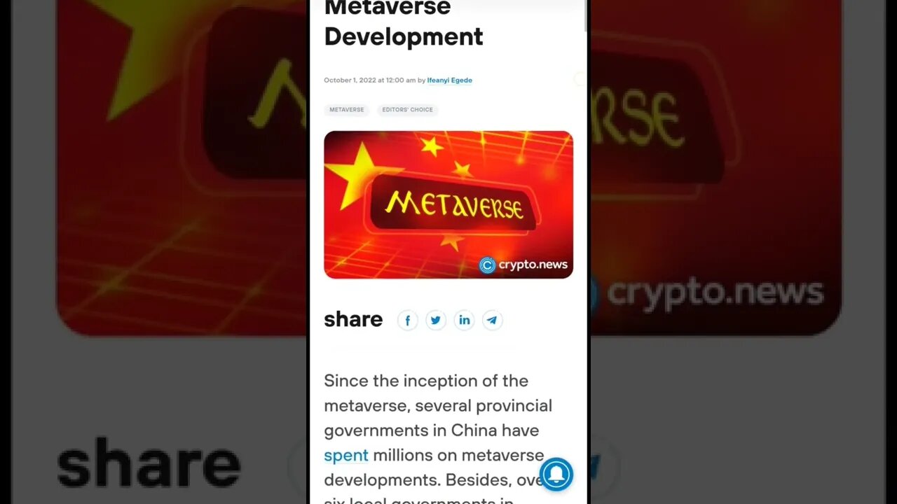 China Spending Millions for Metaverse Development #cryptomash #crypto #shorts