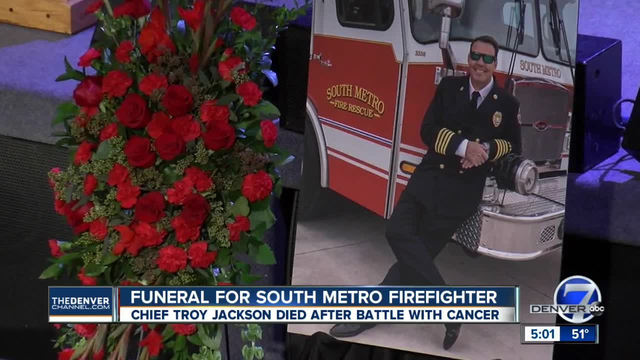 Memorial service, procession held for Friday for former assistant chief at South Metro Fire