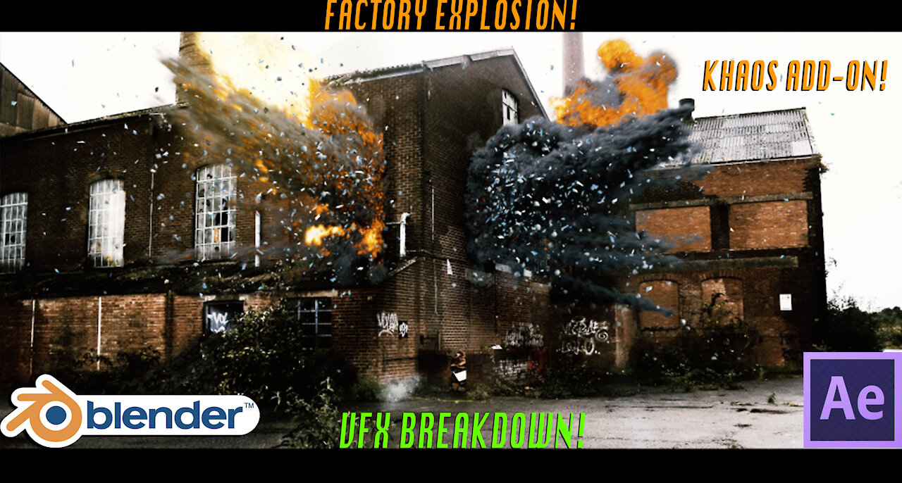 Blender 3d Factory Explosion vfx Breakdown: ft. KHAOS add-on