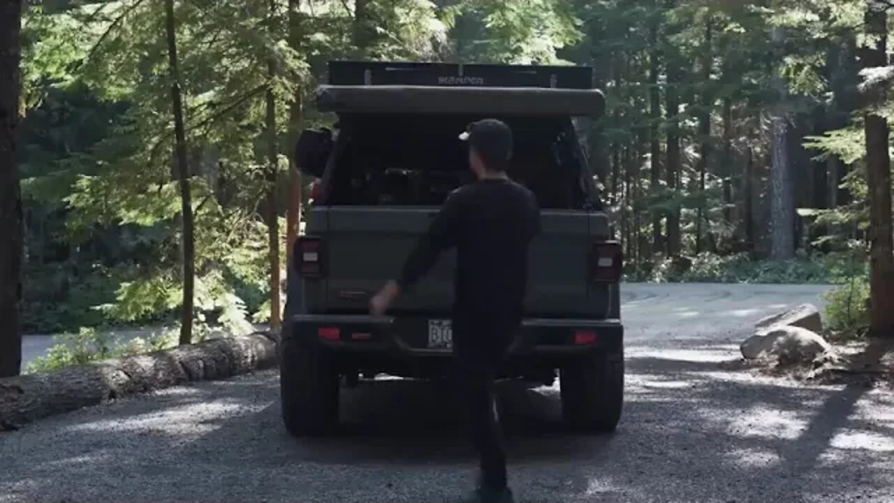 Relax camping at a provincial campground with Jeep Gladiator iKamper BDV Truck Camping Relaxing @@ 7