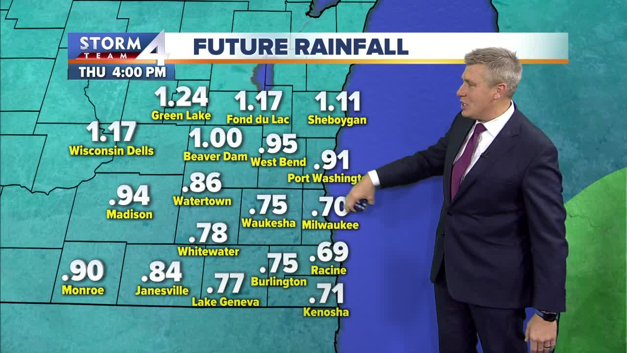 Rain is on the way for Thursday, high of 40 Tuesday