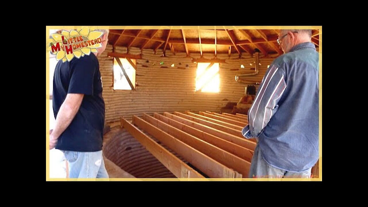 Framing the Upper Floor | Underground Earthbag Building | Weekly Peek Ep71