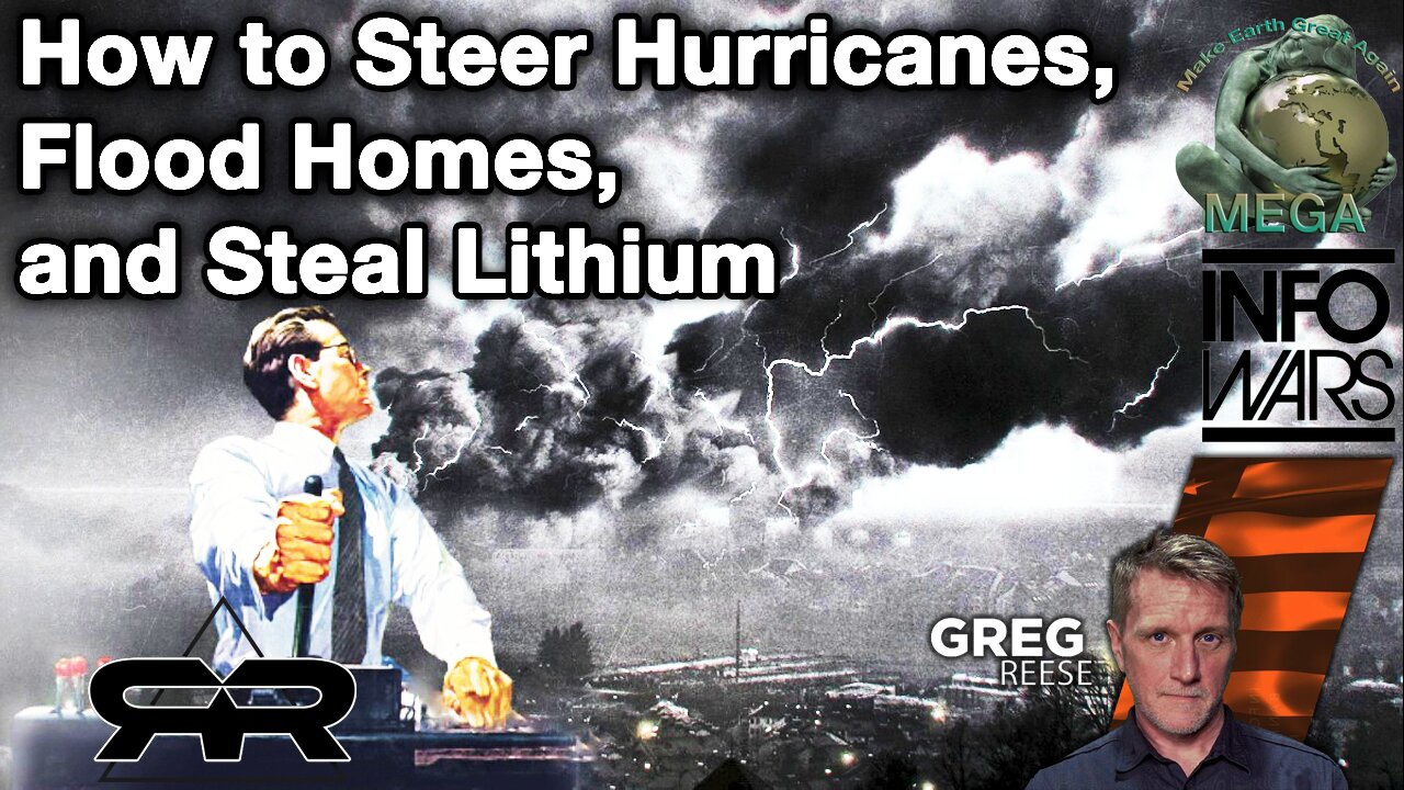 How to Steer Hurricanes, Flood Homes, and Steal Lithium · Oct 1, 2024 Greg Reese · The lithium rich mines in North Carolina and the thieves who occupy "government" | Find many links to weather weaponization documentaries BELOW in the descripti