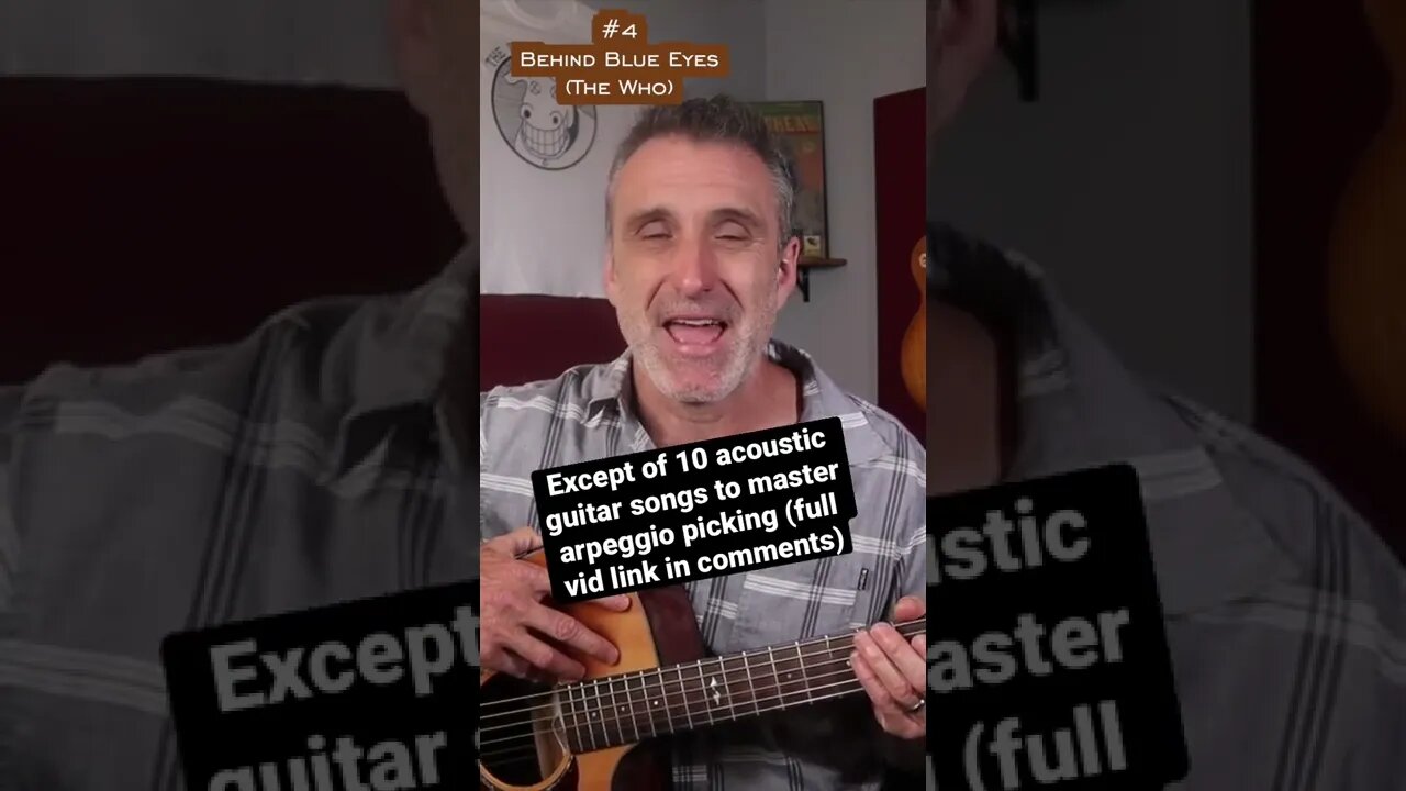 Behind blue eyes is a must learn for arpeggio picking #shorts