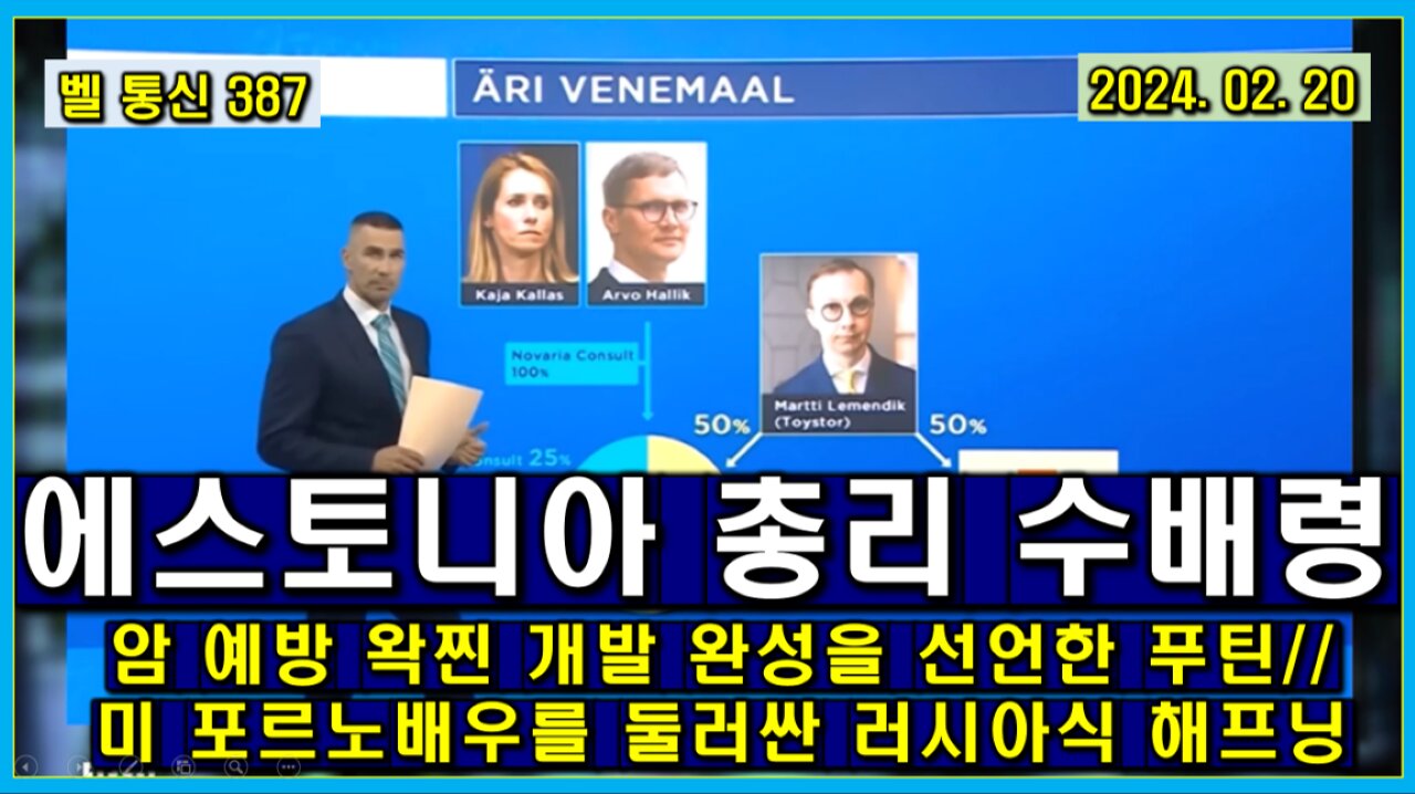 벨 통신 387, 에스토니아 총리 수배령 // 암 예방 왁찐 개발 완성을 선언한 푸틴 // 미 포르노 배우를 둘러싼 러시아 식 해프닝