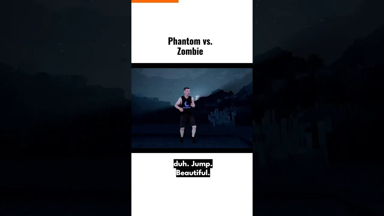 MINECRAFT - Phantoms and Zombies. Kid fitness and self defence