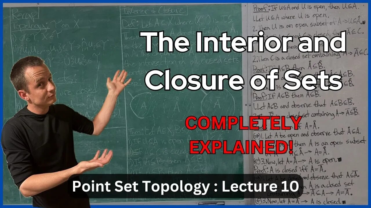 Lecture 10 (Topology) Interior and Closure of Sets