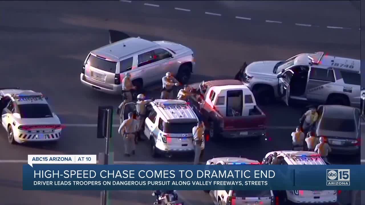High speed chase comes to dramatic end in the Valley