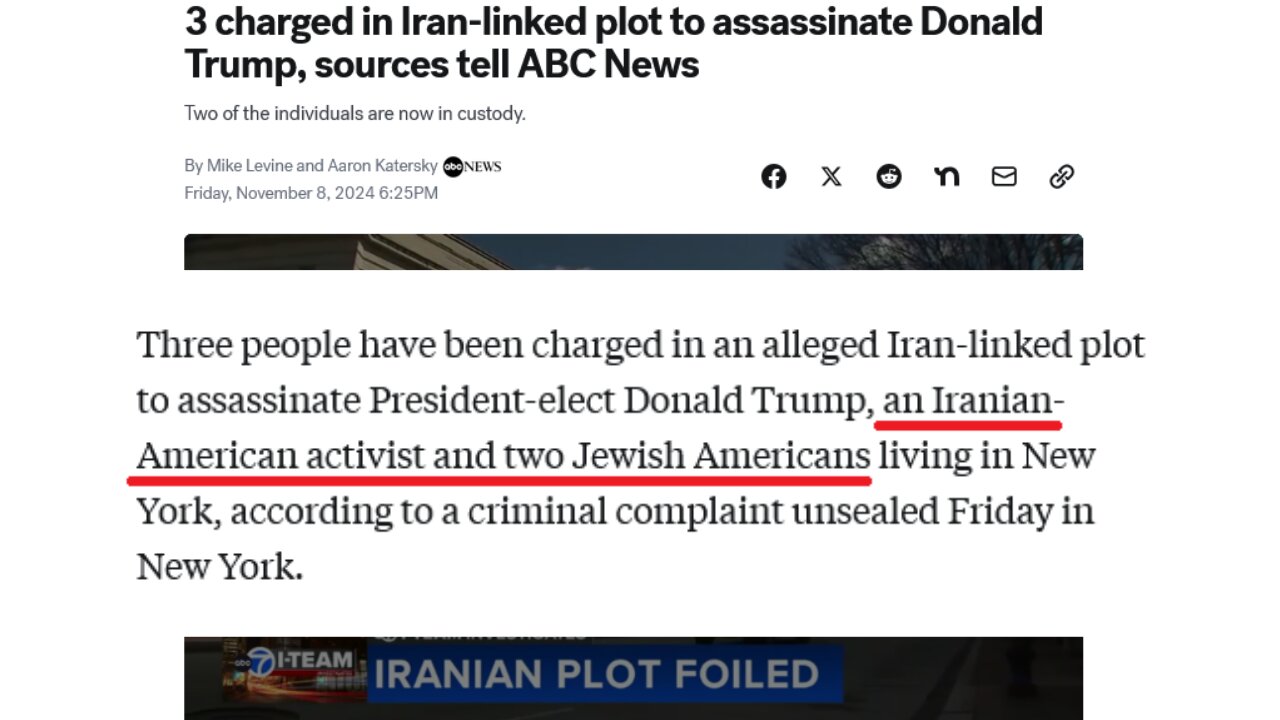 3 charged in "Iran-linked" plot to assassinate Donald Trump, sources tell ABC News