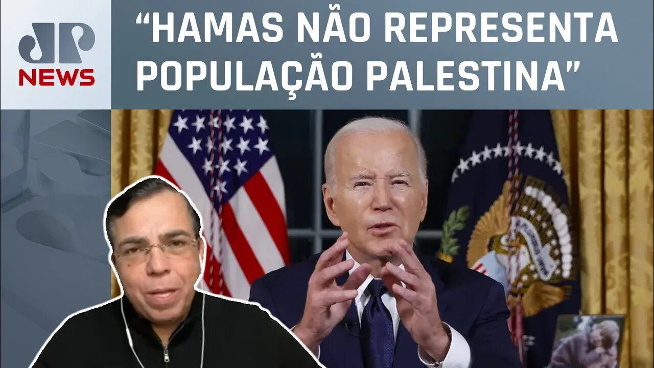 Joe Biden discursa nos EUA sobre visita a Israel; Marcus Vinícius de Freitas analisa