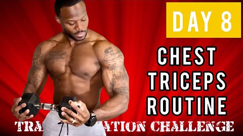ONE DUMBBELL CHEST & TRICEPS WORKOUT at Home | 4 WEEK TRANSFORMATION CHALLENGE - DAY 8 (MUSCLE MASS)