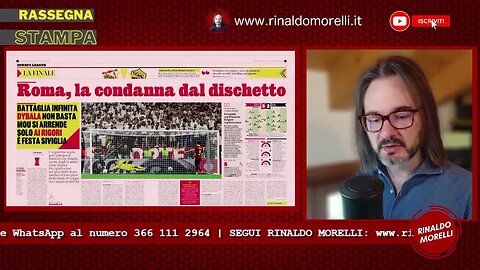 Rassegna Stampa 1.6.2023 #364 - Ahi Roma, che peccato! Europa League al Siviglia. Milan, serve TOP