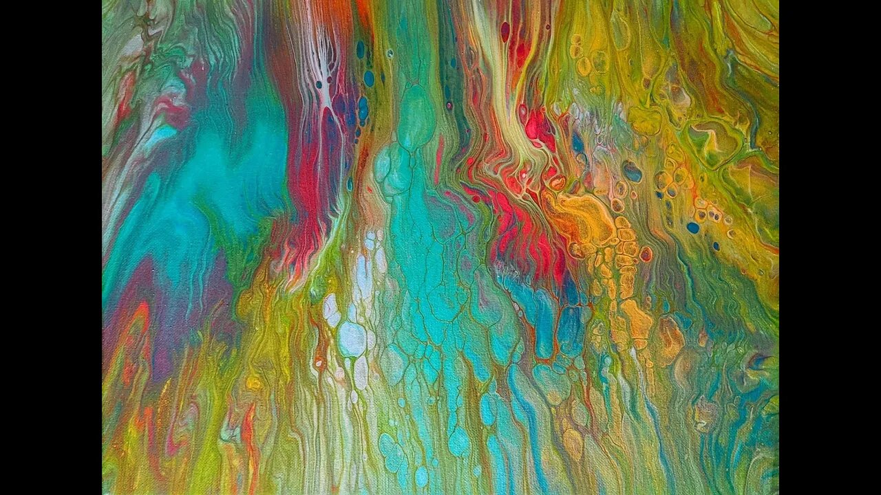 098 - "Tide Pool" - Abstract Art - Acrylic Straight Pour - Paint Pouring Tutorial - Fluid Art