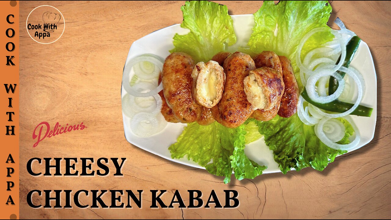 Cheesy Chicken Kabab | Cheesy Chicken Skewers | Mozzarella Chicken Kebabs | Cheese Coated Kababs