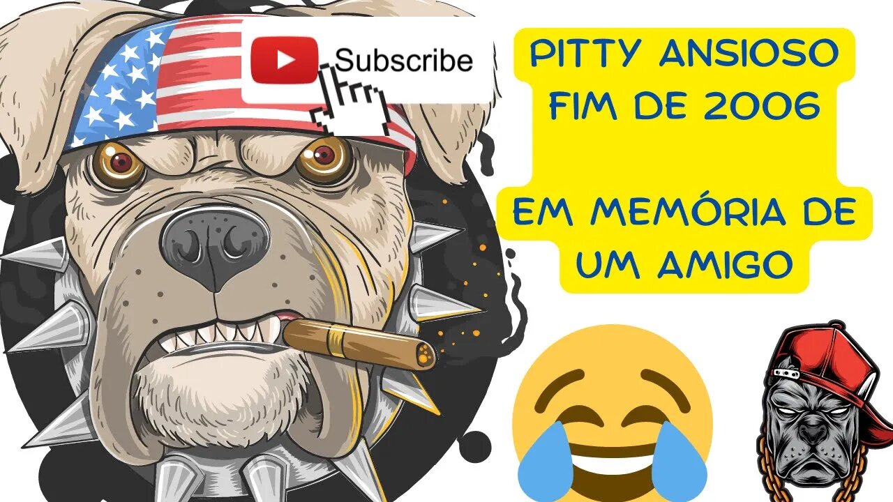 2006 - Saudoso Pitty (Pitbull - 2005 a 2017) ansioso no quintal no fim do ano - São Paulo - SP - VHS