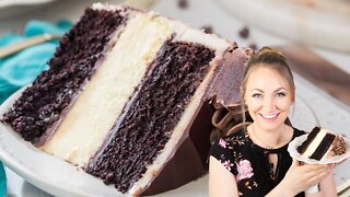 Cheesecake Stuffed Chocolate Cake