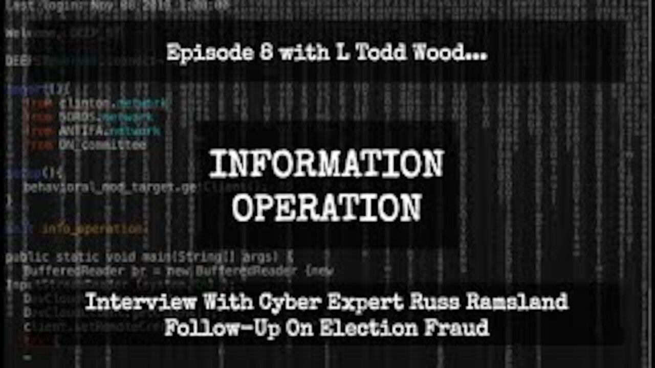 IO Episode 8, Post-Election Interview With Cyber Security Expert Russ Ramsland