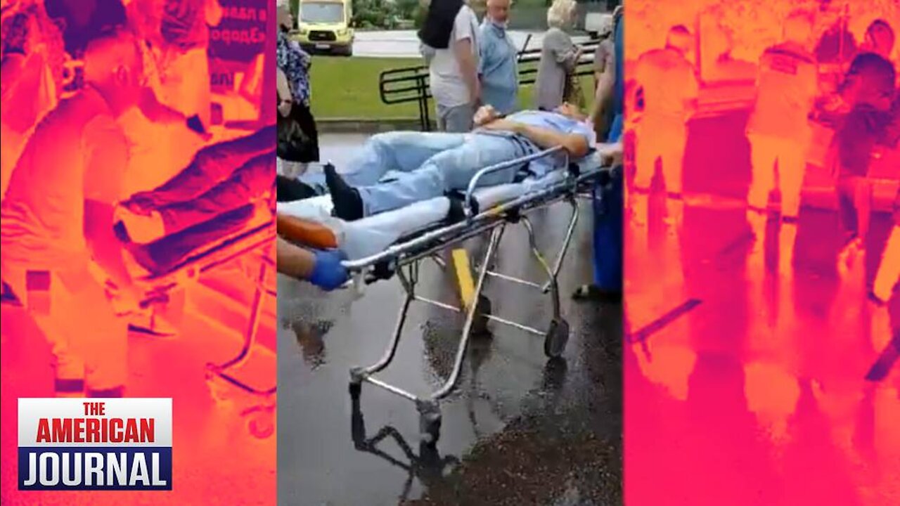 Twitching Man Wheeled Out Of Vaccine Center