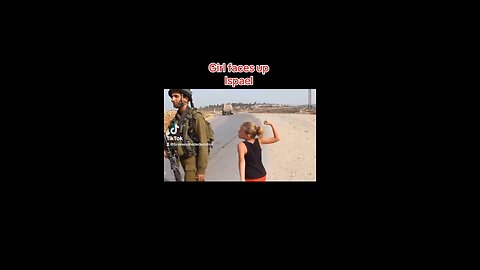 Girls faces up soldiers