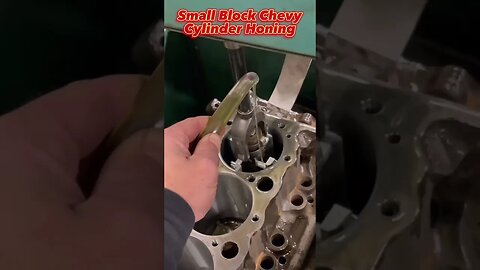 Small Block Chevy Cylinder Honing! #shorts