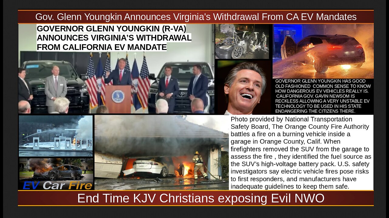 Gov. Glenn Youngkin Announces Virginia's Withdrawal From CA EV Mandates