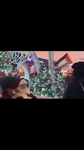 Pro Hamas Terrorists Terrorize Children Waiting to Meet Santa