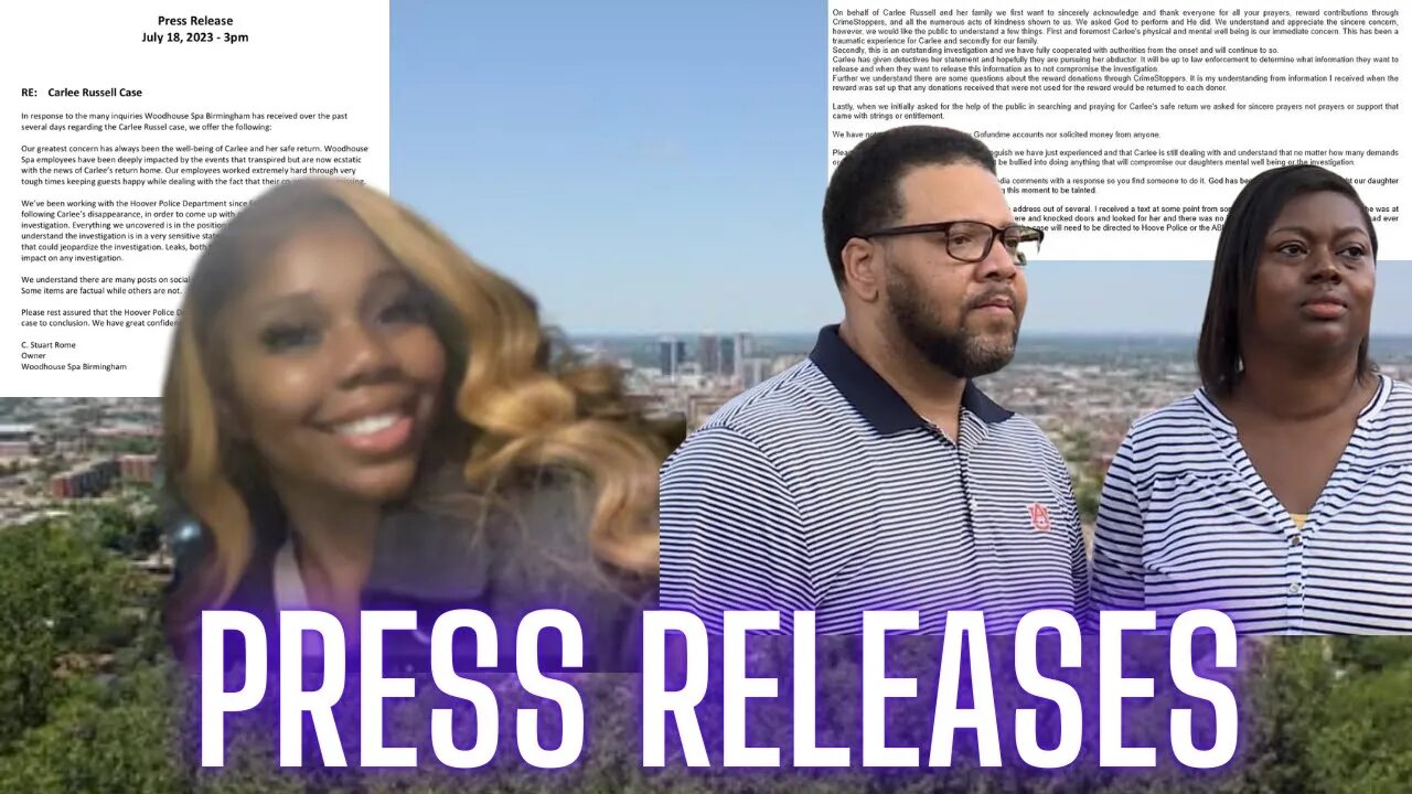 The Battle of the press releases... Carlee Russell