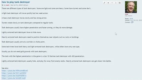 WOT how to play tank destroyer