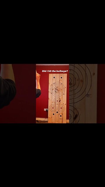 Did i hit the bullseye with m throwing knife? #shorts