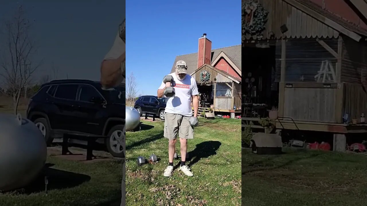 60lbs dumbbells Hammer 🔨 Curls, Can't touch this, Hammer 🔨 Time ⏱️💥