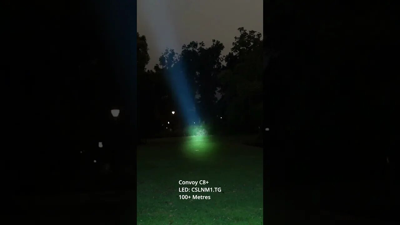 Convoy C8+ with CSLNM1.TG: 200m beamshot demonstration #shorts