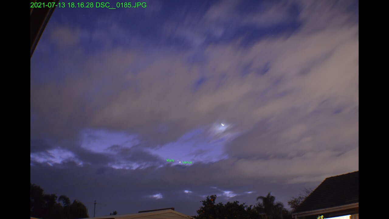 2021-07-13 Venus Elongation 02 - Mars Conjunction 1 [4K]