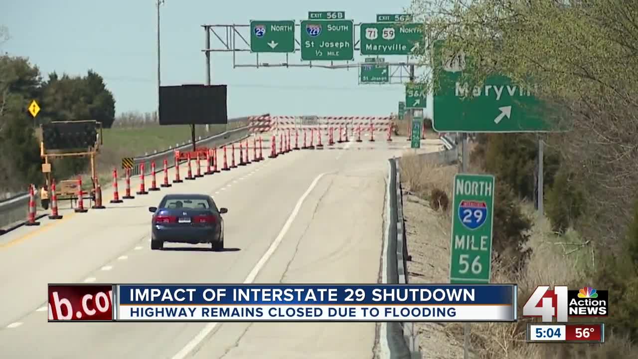 Businesses feel pinch of Interstate 29's closure