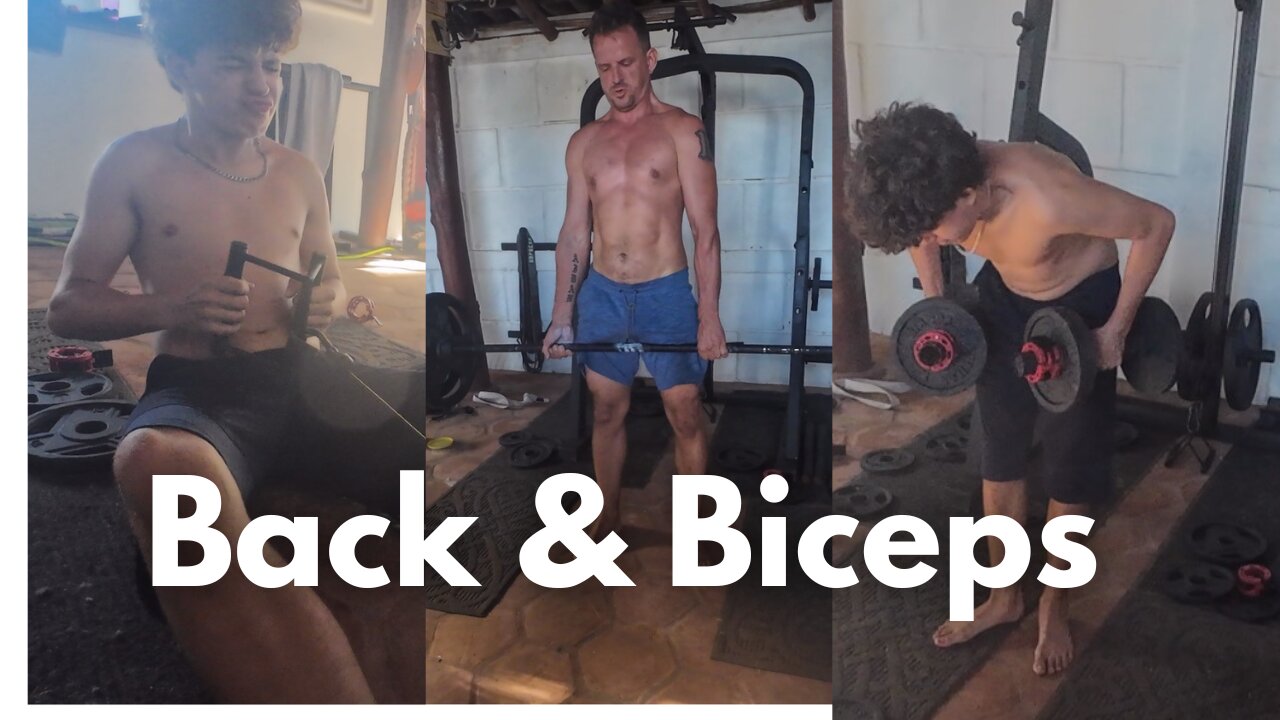 Father & Son Workout in Nicaragua - Cut Day 174 - Back & Biceps - Dumbbell Focused Exercise Week