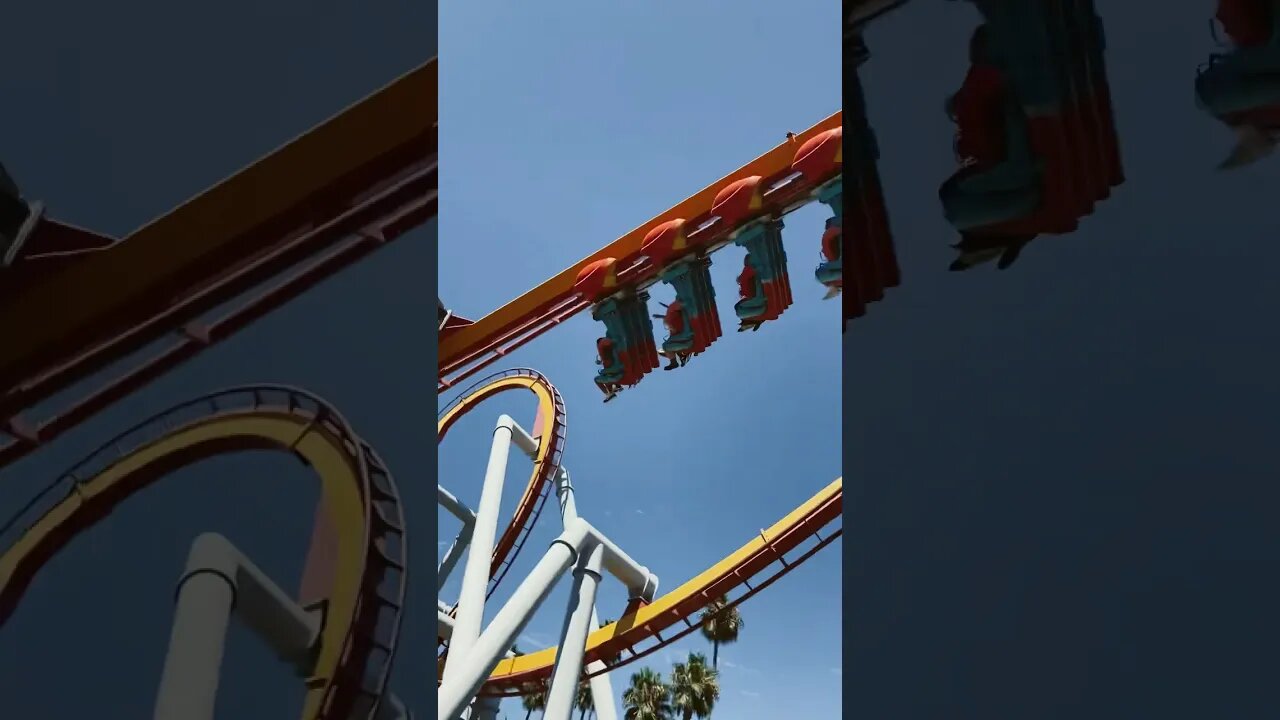 Silver Bullet corkscrews #knottsberryfarm #silverbullet #coaster #knotts