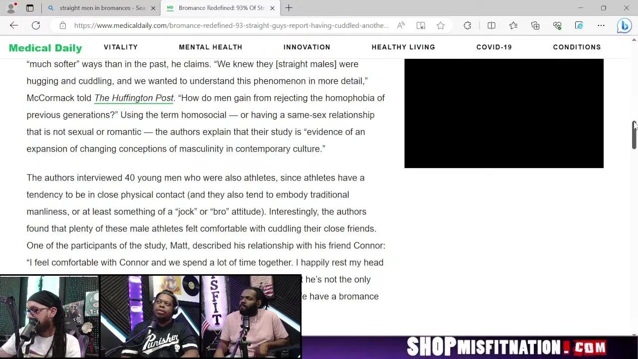 MSM Suggests Straight Men Should Normalize "Kissing & Cuddling" In Male Friendships