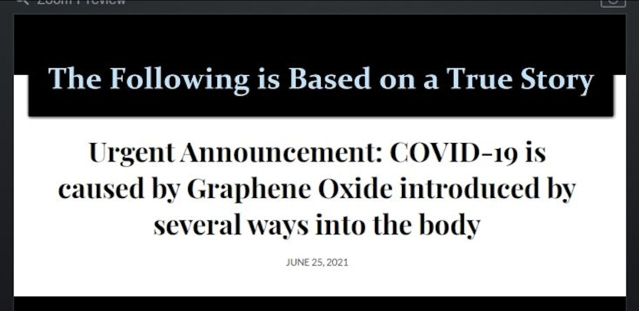 Urgent Announcement: COVID-19 is Caused By Graphene Oxide Introduced By Several Ways Into the Body