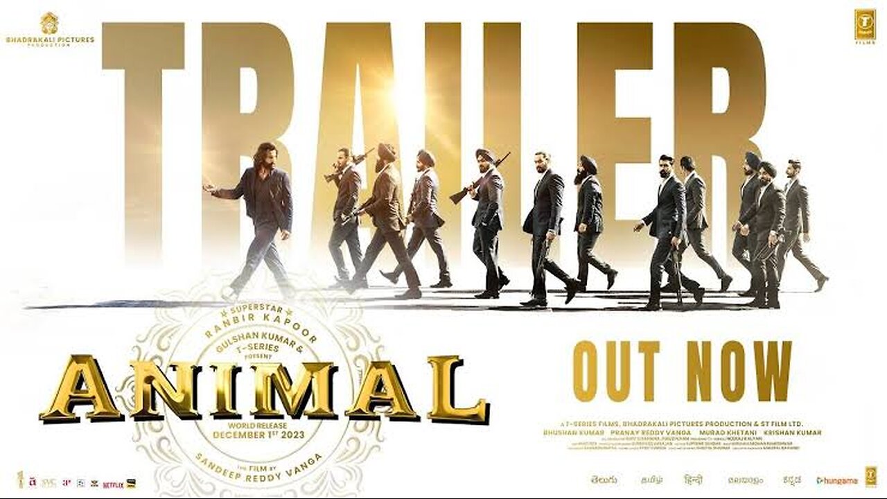 ANIMAL (OFFICIAL TRAILER): Ranbir Kapoor | Rashmika M, Anil K, Bobby D | Sandeep Van...