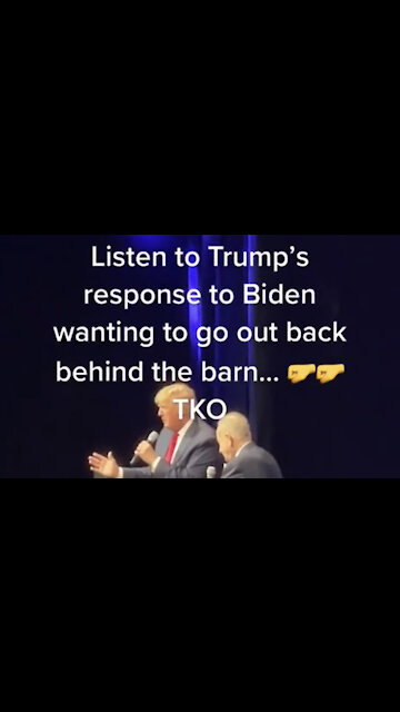 Remember when Biden said he wanted to take me to the back of the barn