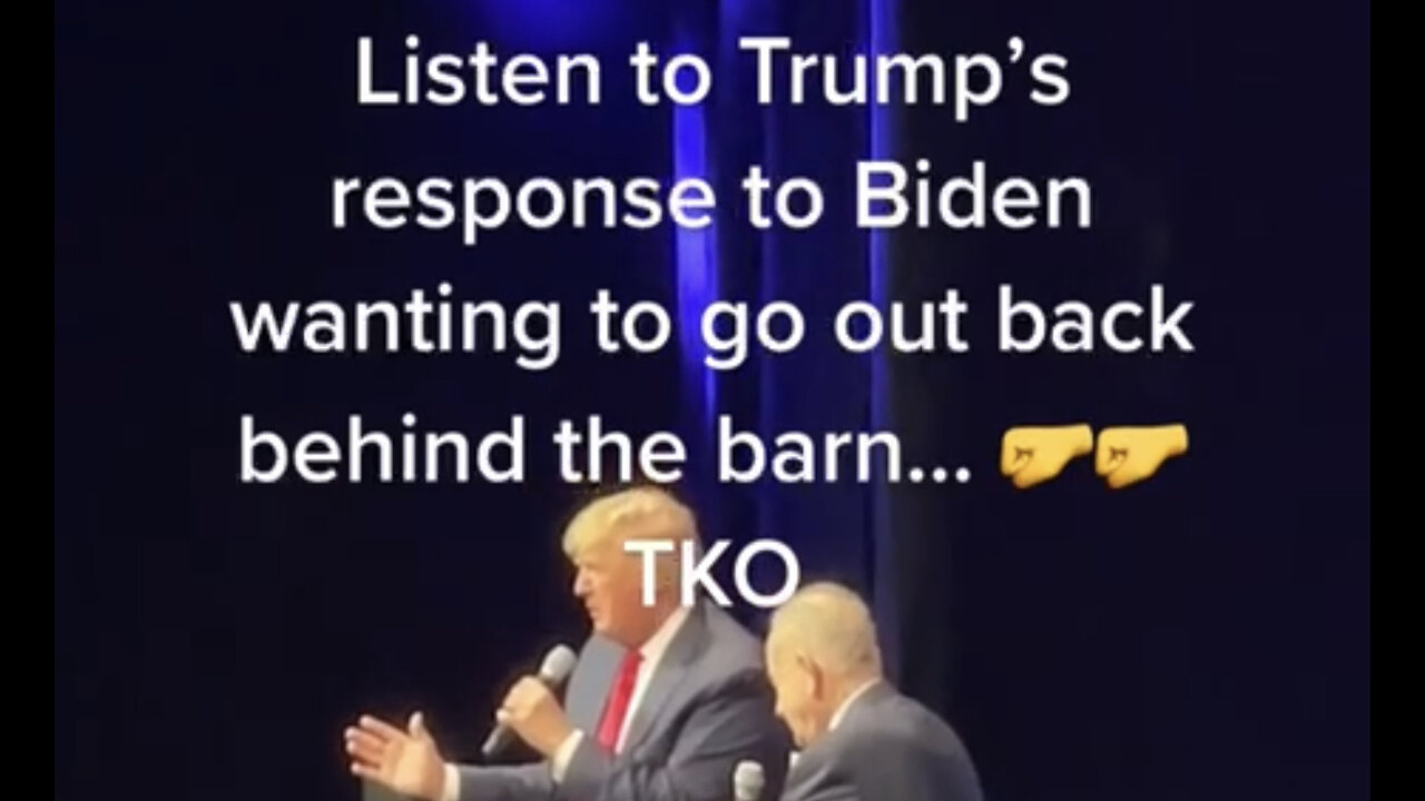 Remember when Biden said he wanted to take me to the back of the barn