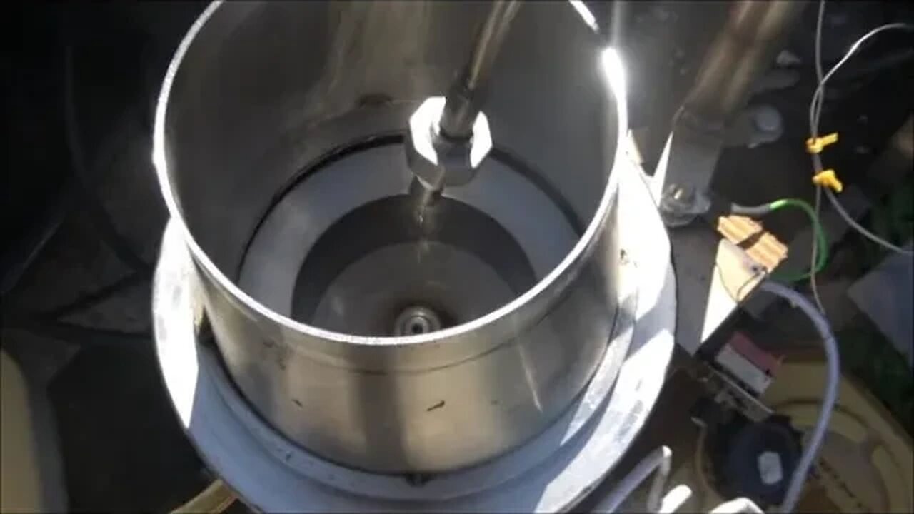 Partially failed chemical cleaning of distilled fuel was corrected with a homemade centrifuge.