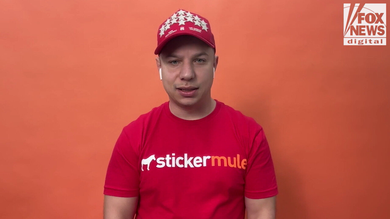 Sticker Mule CEO says 100-Foot Wide Trump Sign Is A Win For Free Speech After Lighting Event
