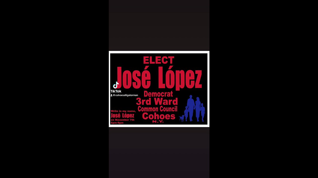ELECT 🗳️ José López Democrat 🇺🇸🐴🇵🇷 ✍️ Write in my name José López 3rd Ward Common