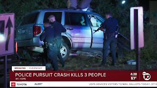 3 killed after chase ends in crash in Mount Hope