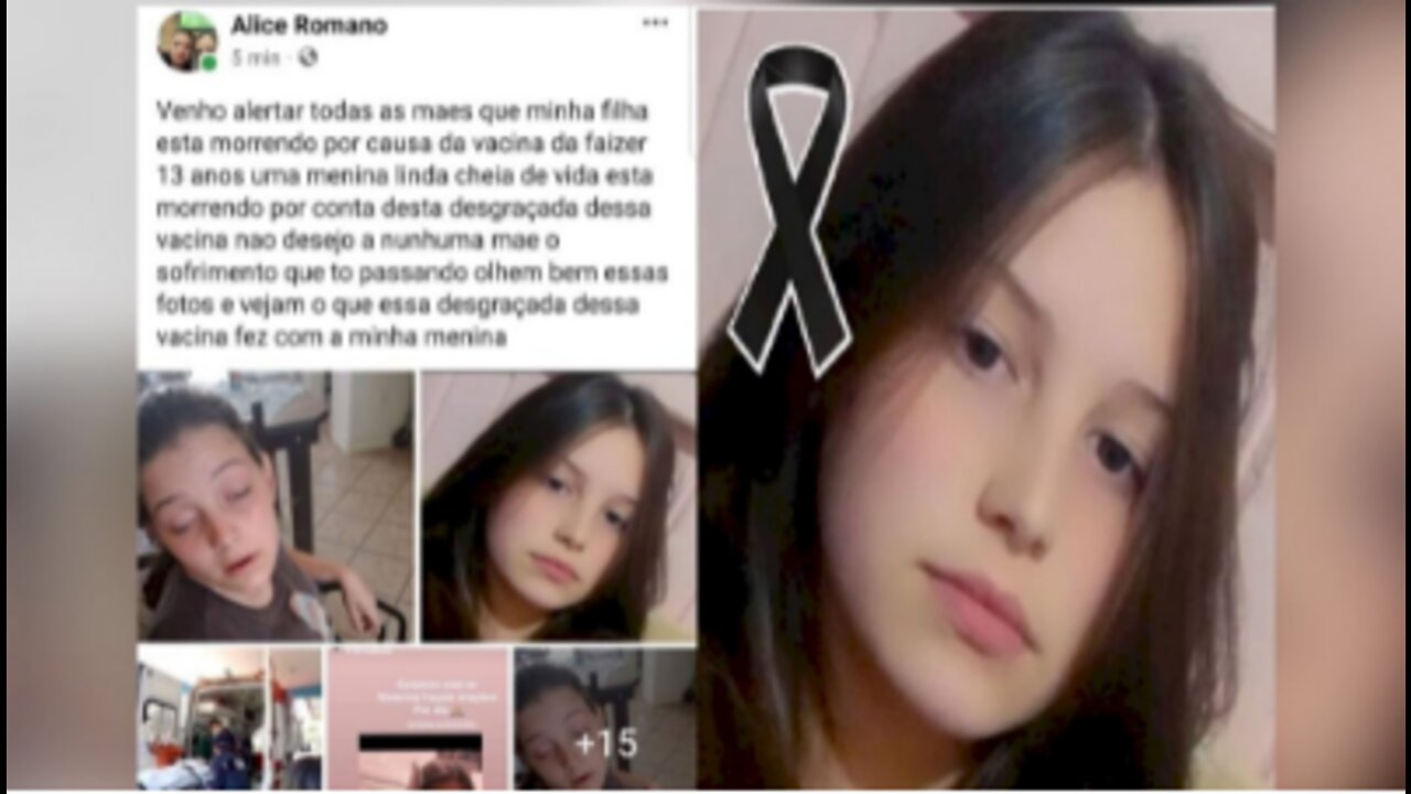 Mãe relata como a filha de 13 anos morreu após tomar vacina contra o Vírus Chinês