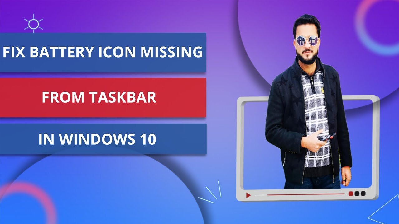 HOW TO FIX BATTERY ICON NOT SHOWING ON TASKBAR IN WINDOWS 10/8/7 || URDU/HINDI