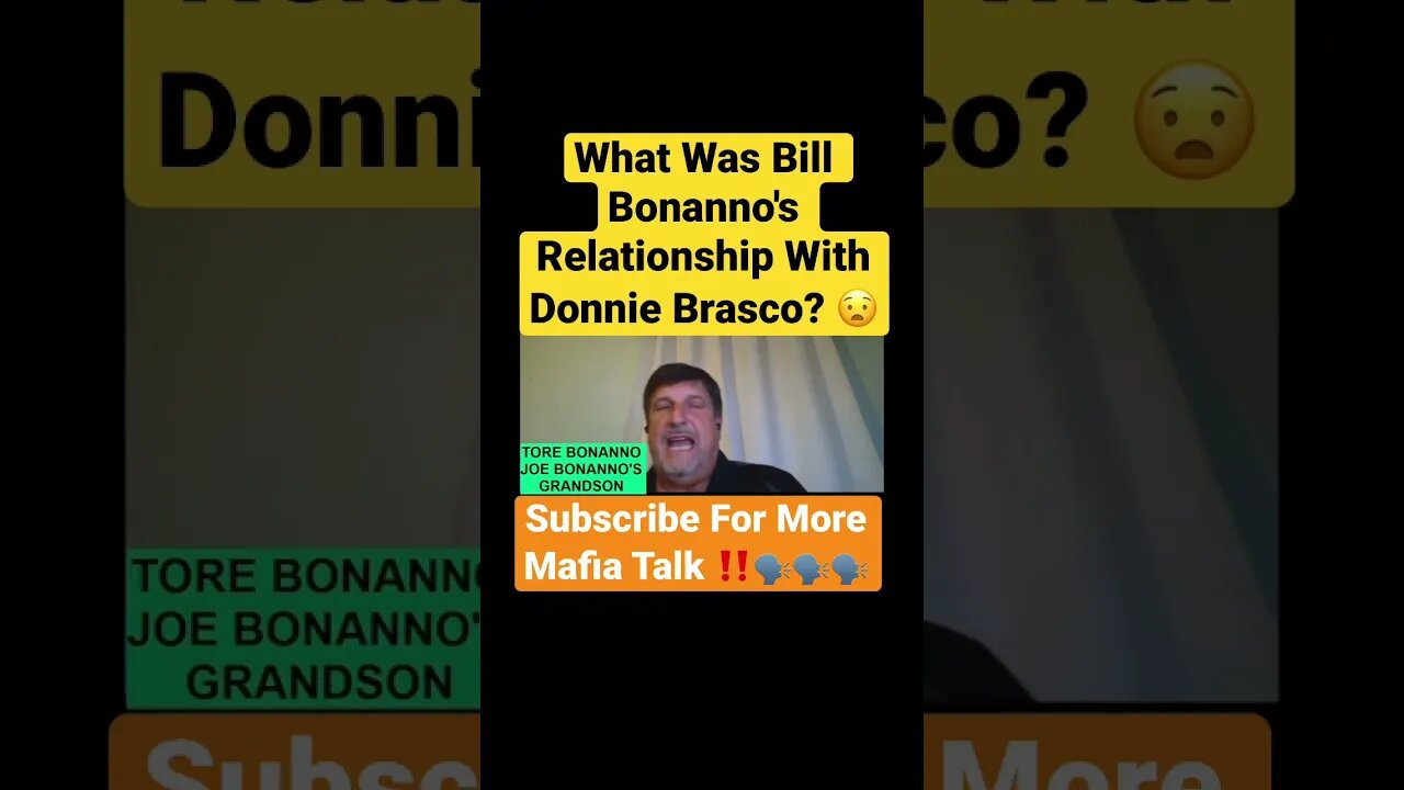 What Was Bill Bonanno's Relationship With Donnie Brasco? 😧 #joebonanno #donniebrasco #mafia #mob