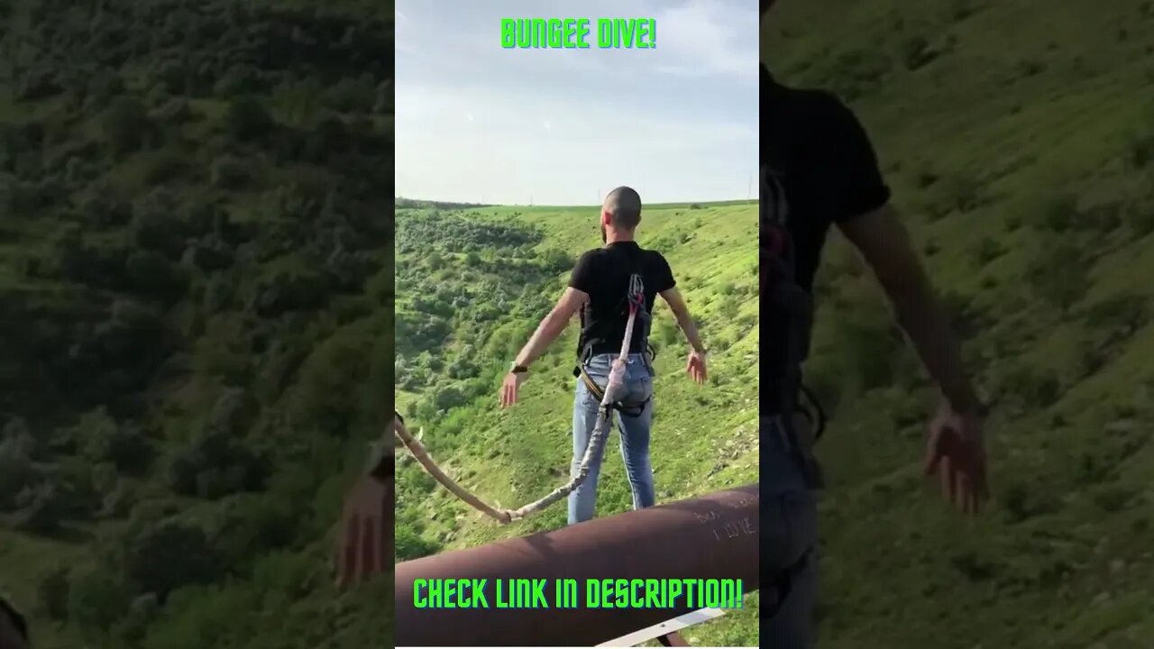 Bungee Dive Jump! Amazing Compilations! #Shorts #YoutubeShorts #ExtremeSports #Bungee #BungeeJump