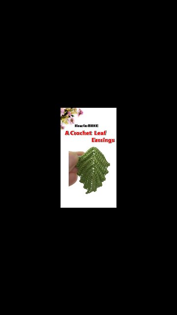 How To Crochet Leaf Earrings #shorts