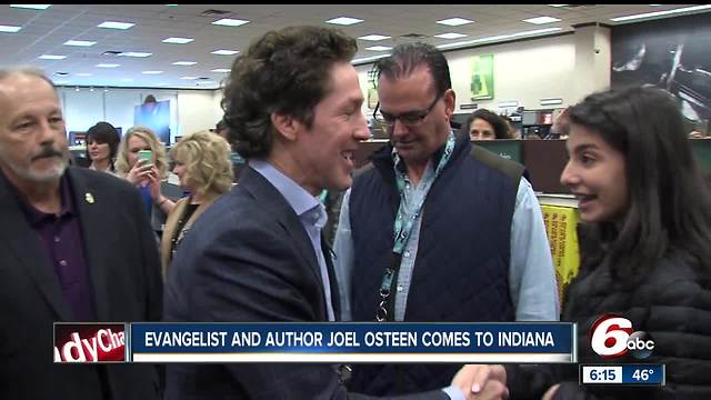 Joel Osteen signs book copies at Carmel Barnes and Noble